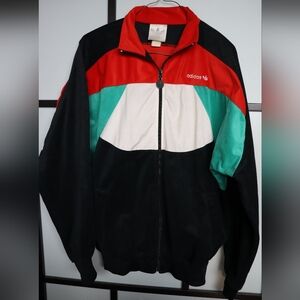 🌹Vintage Adidas Track Jacket 80s 90s | Velour Jersey | Rare. Streetwear. Cozy